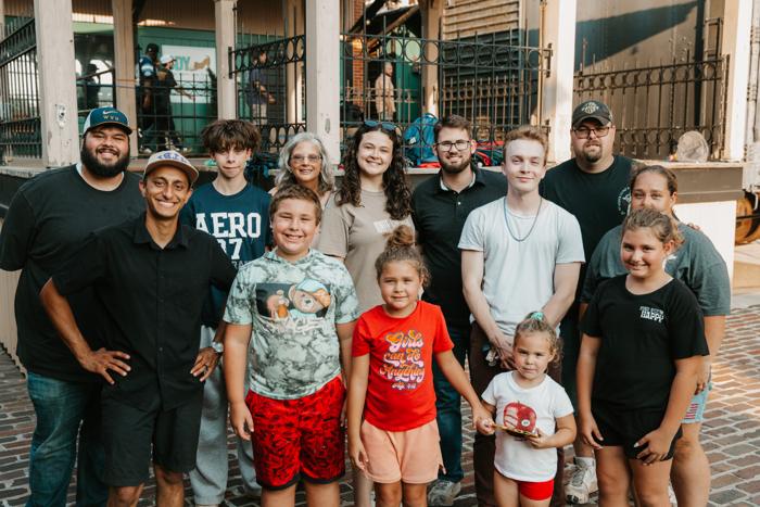 A volunteer team posing together after an outreach